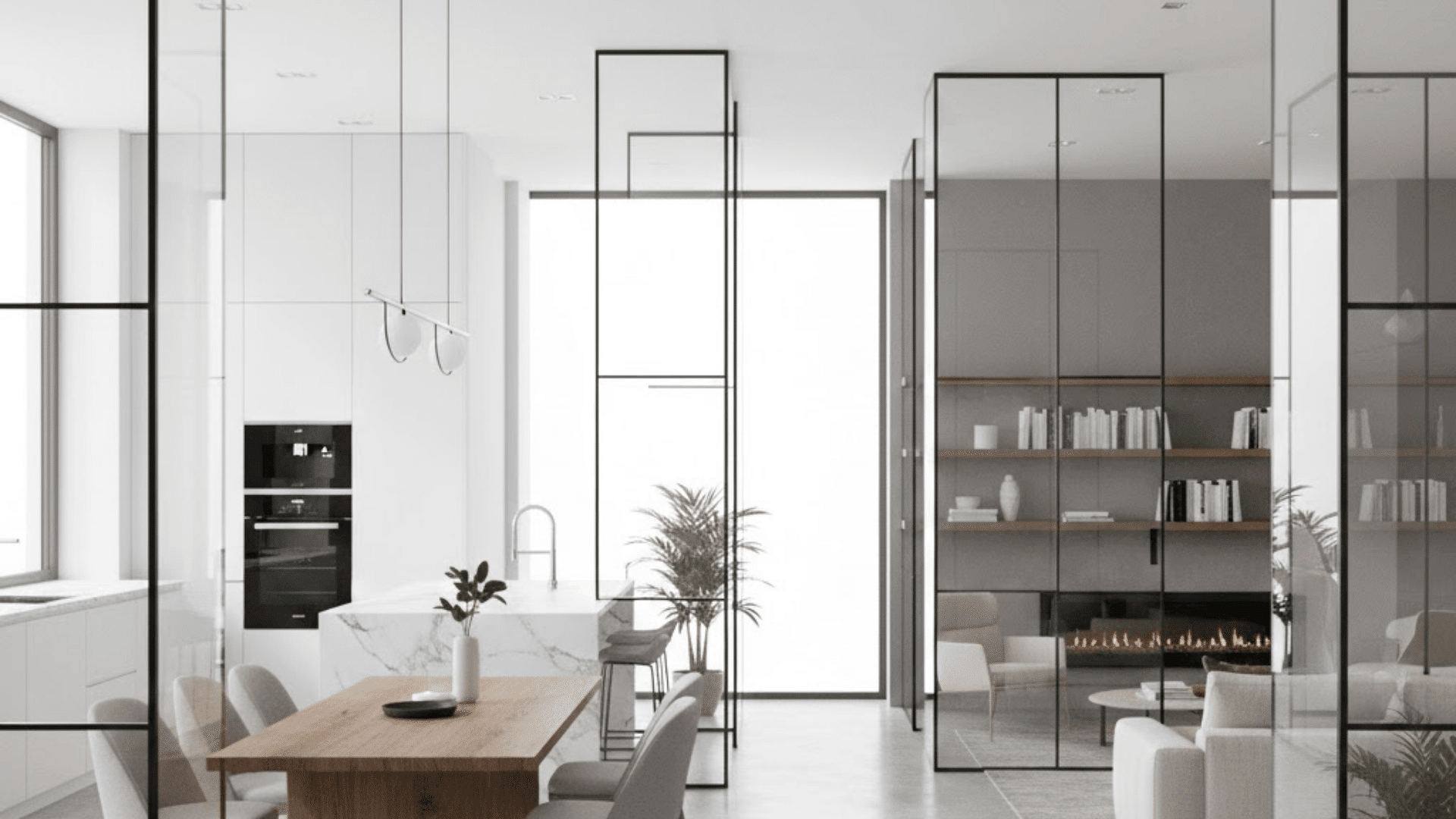 glass wall separation