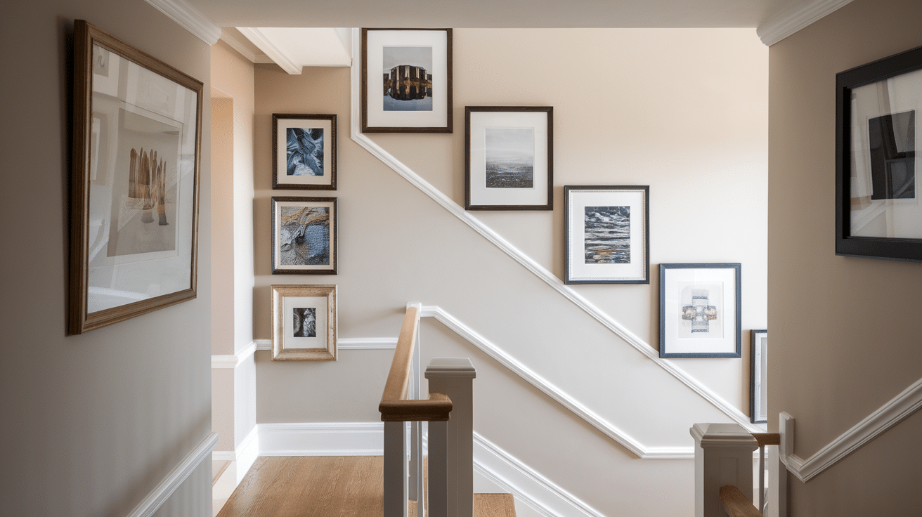 hallway and staircase art height