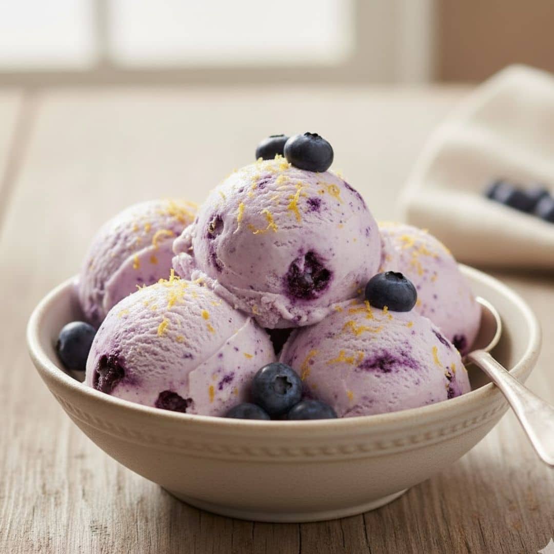 lemon blueberry protein ice cream