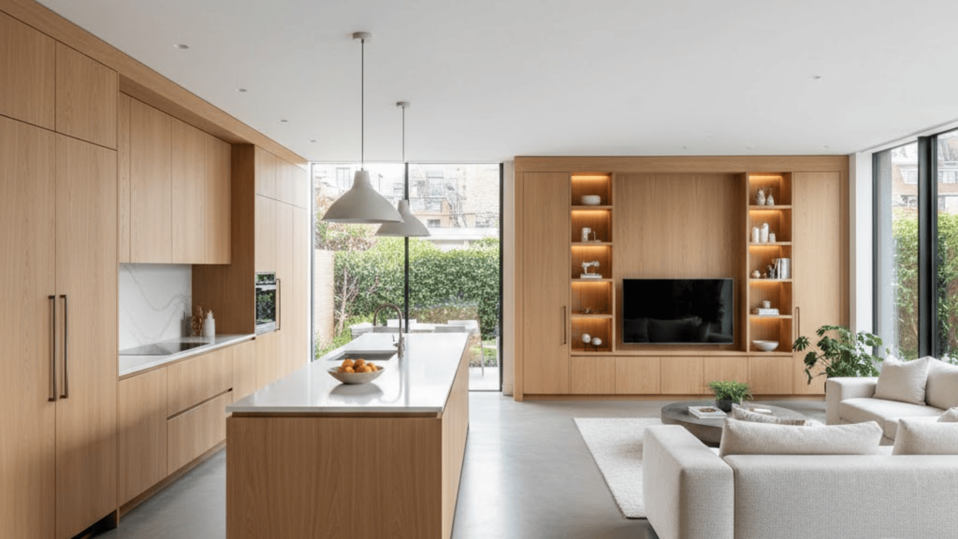 matching cabinetry across zones