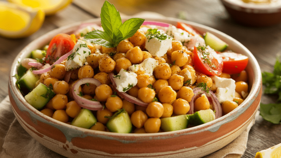 mediterranean chickpea bowl