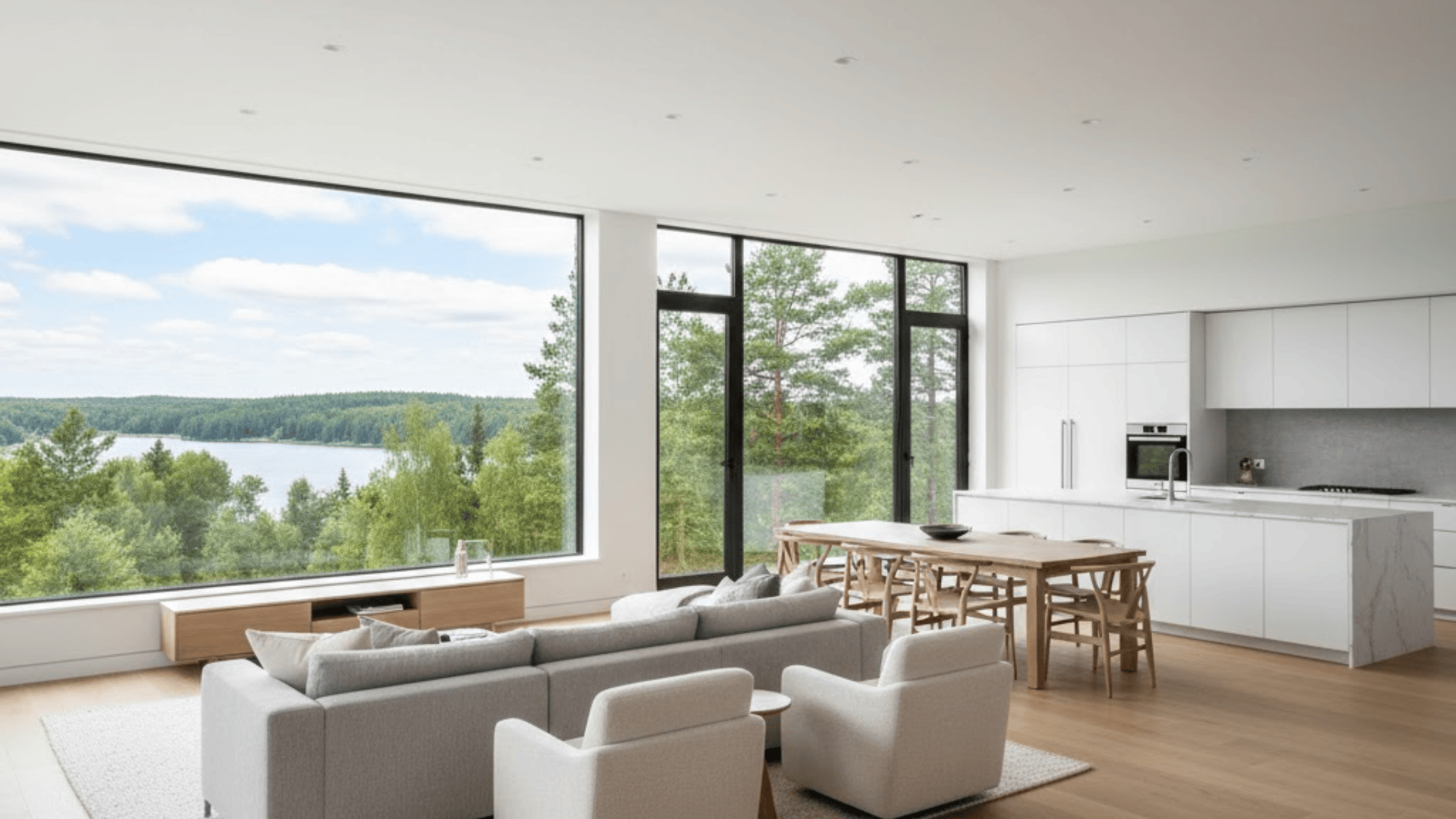 outdoor view oriented living area