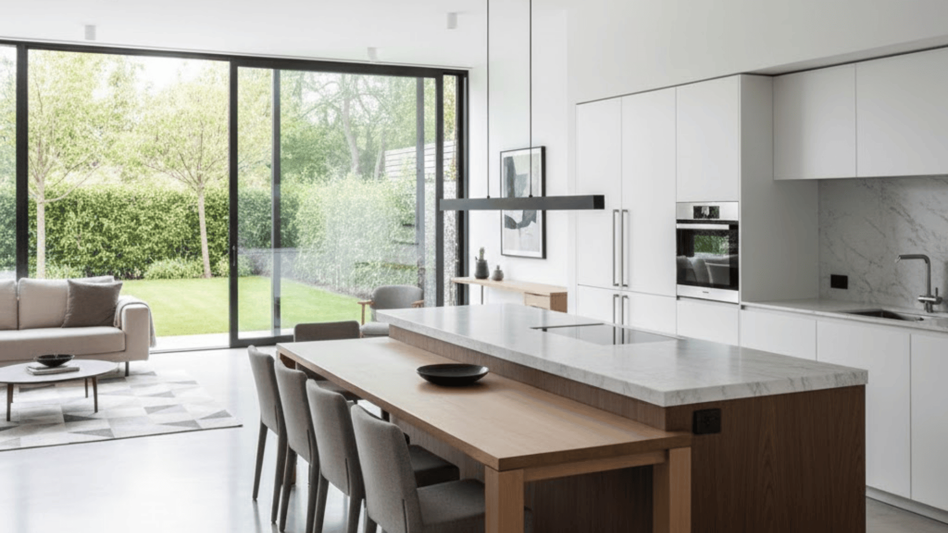 perpendicular dining table