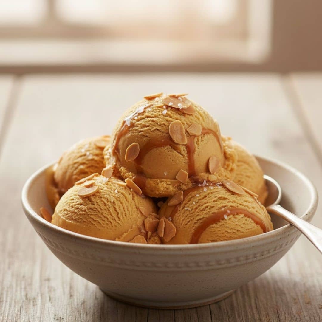 salted caramel almond butter ice cream