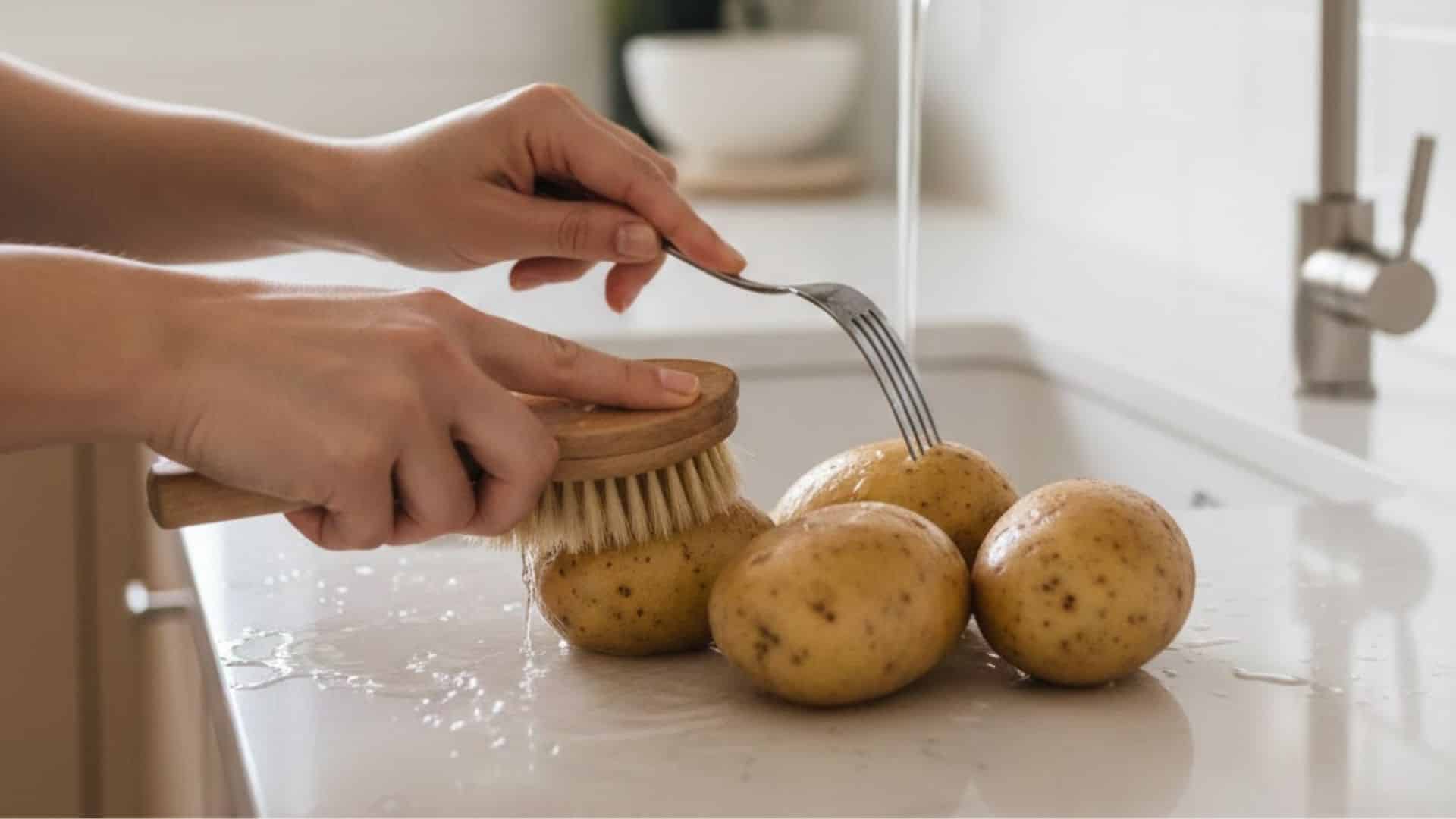 step 1 preparing the potatoes