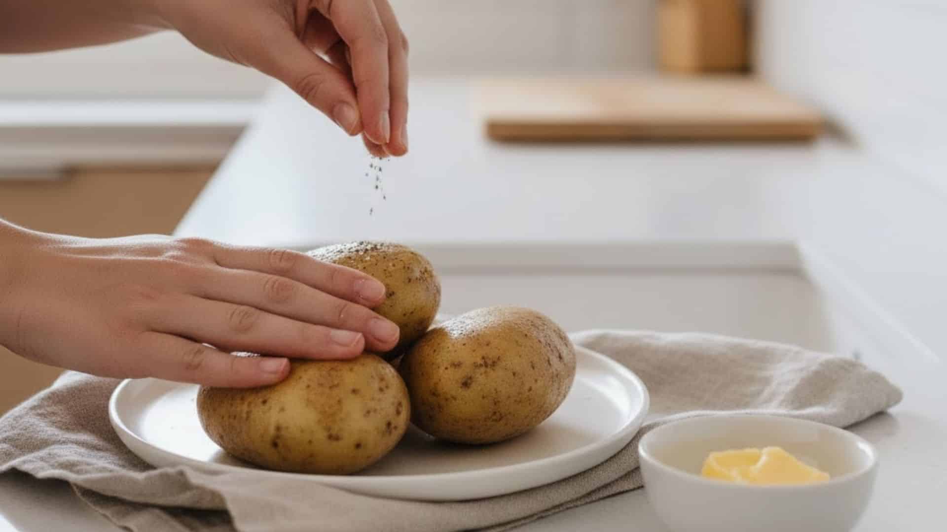 step 2 seasoning the potatoes