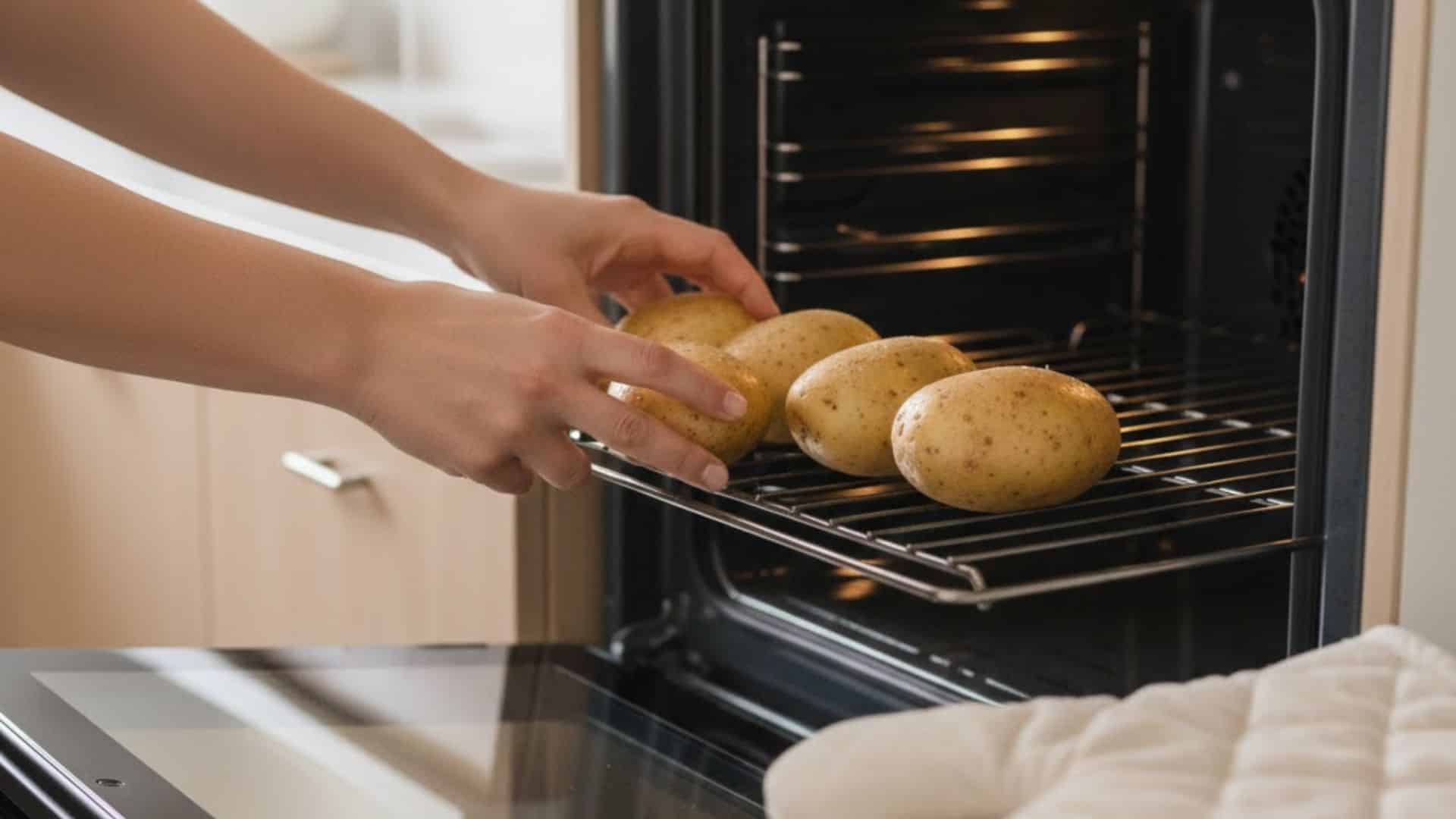 step 3 baking the potatoes