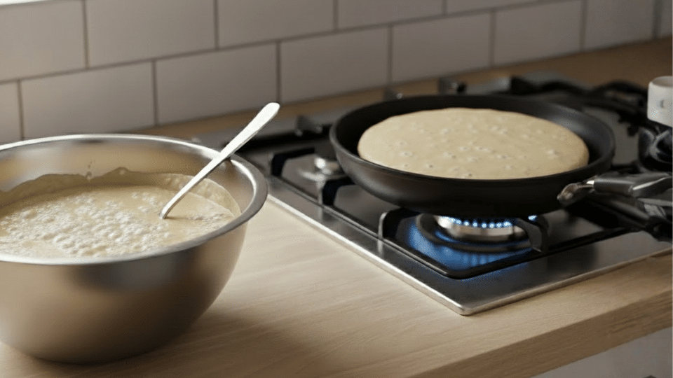 step cook the first side until bubbles form