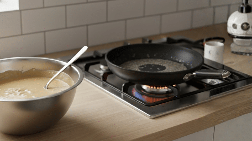 step heat and prepare the cooking surface