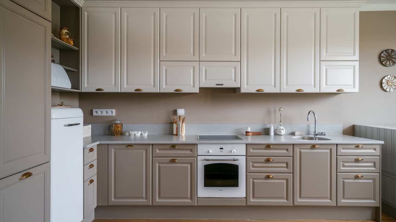 taupe white