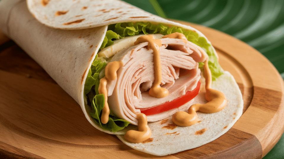 turkey and cheese wrap