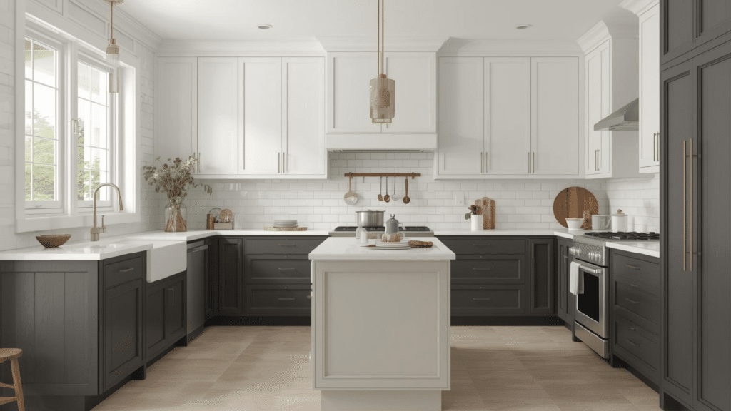 23 Two-Tone Kitchen Cabinet Ideas that Actually Work - Stellas wardrobe