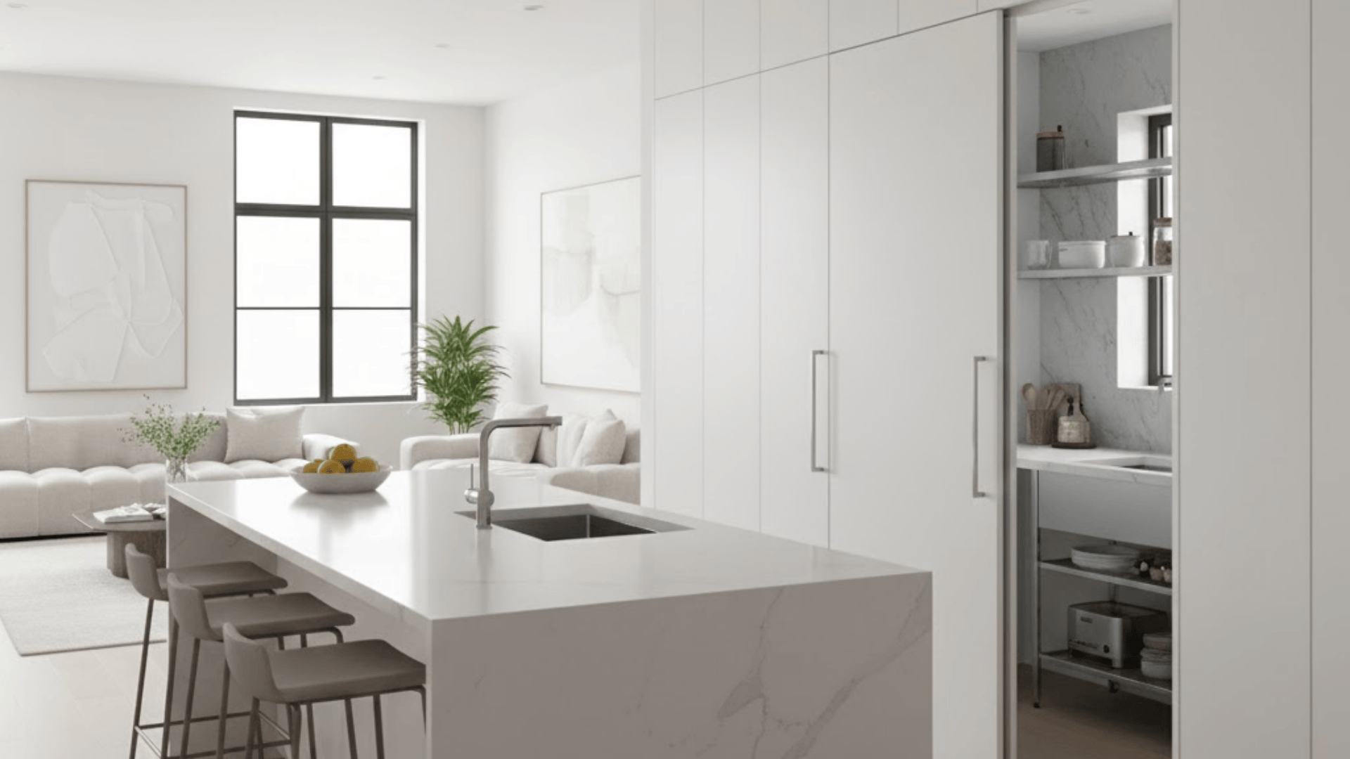 walk through pantry layout