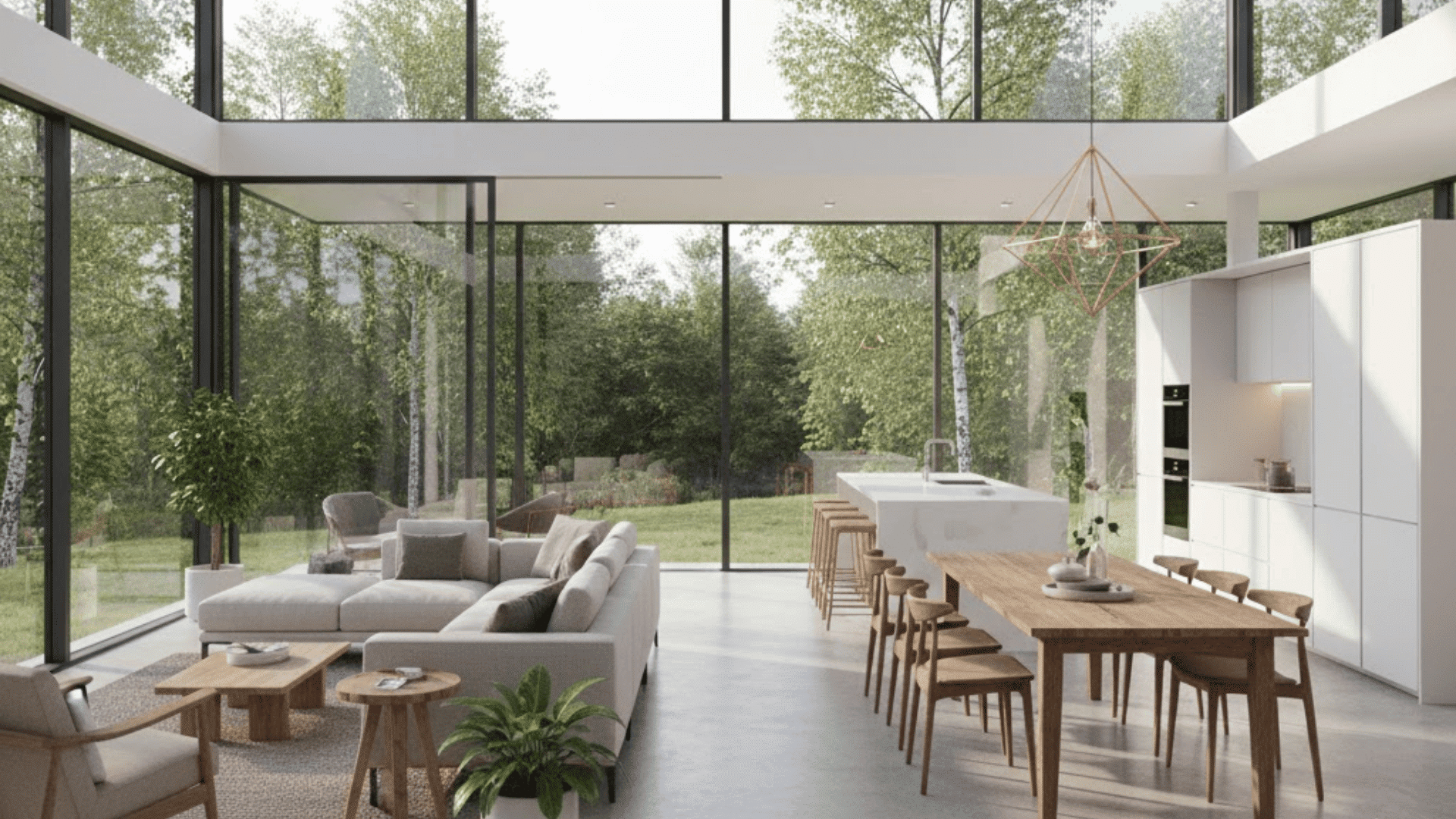 window wrapped open layout