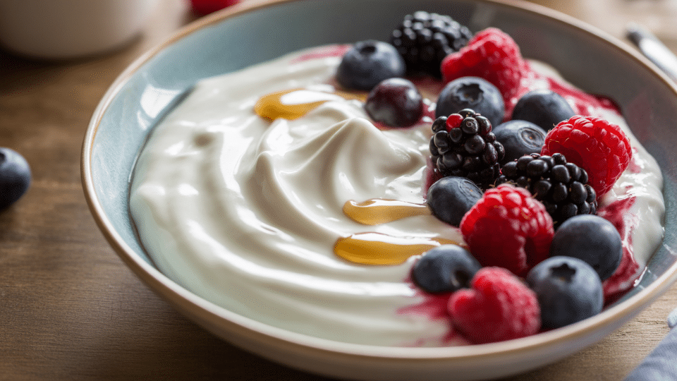 yogurt and berries