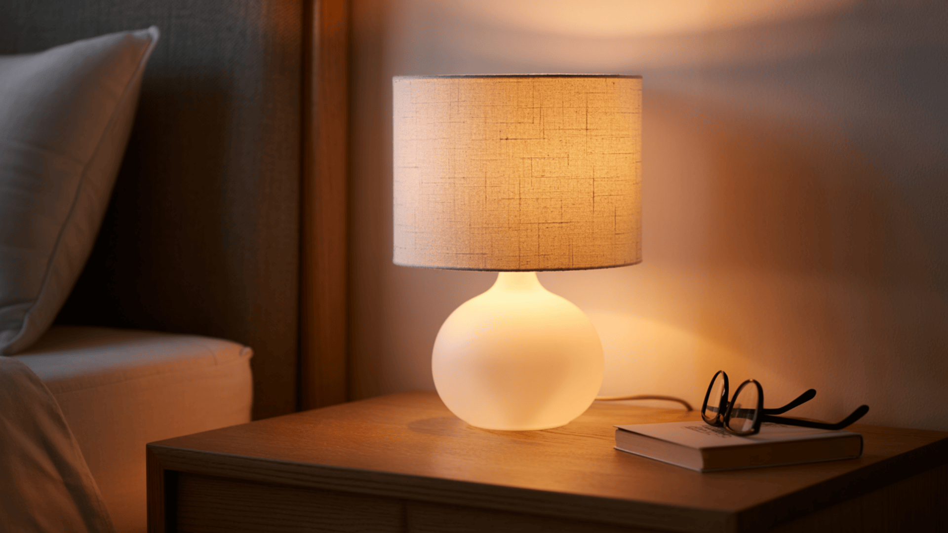 add a soft low lit table lamp for a warm glow