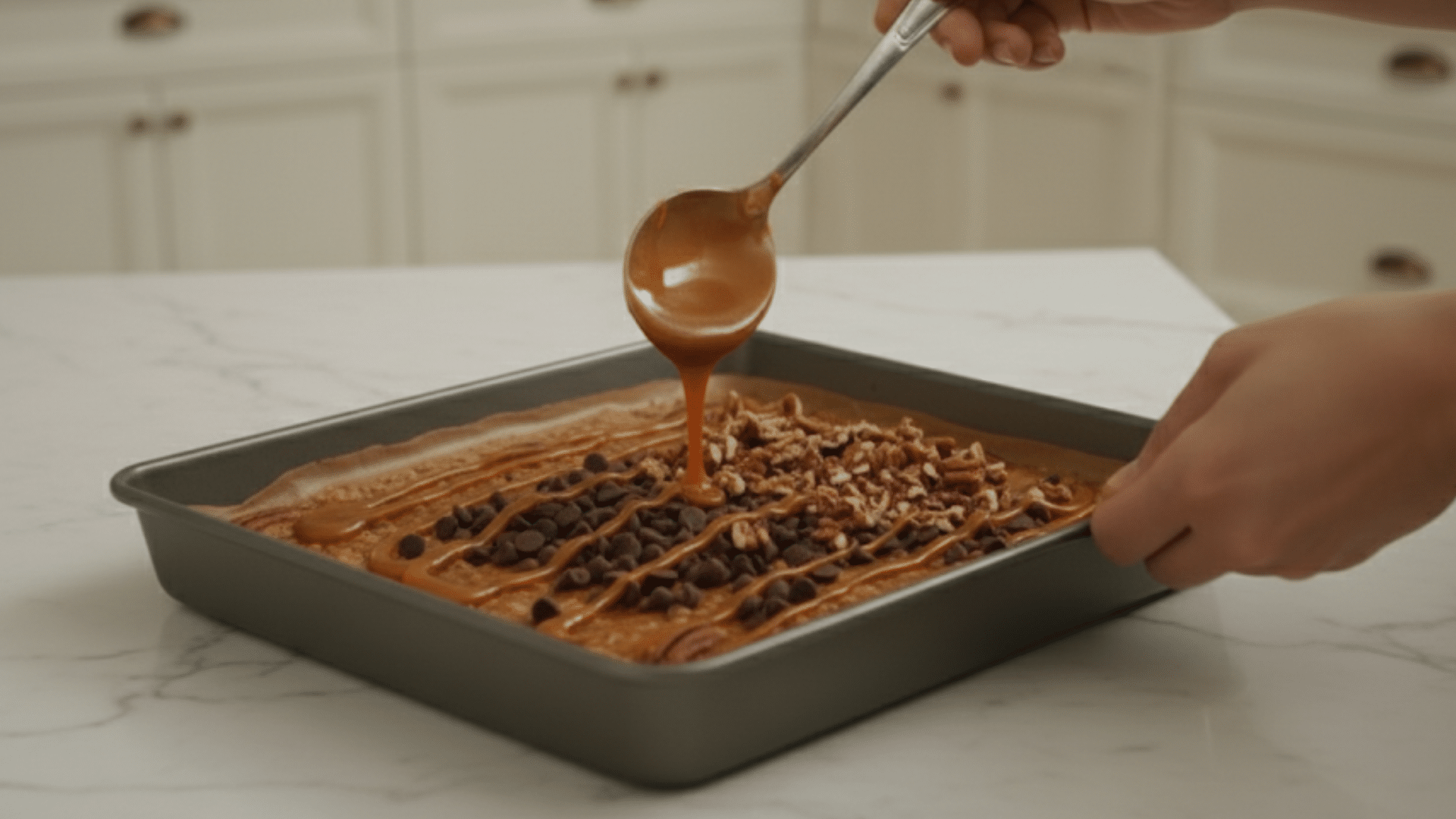 add the caramel layer