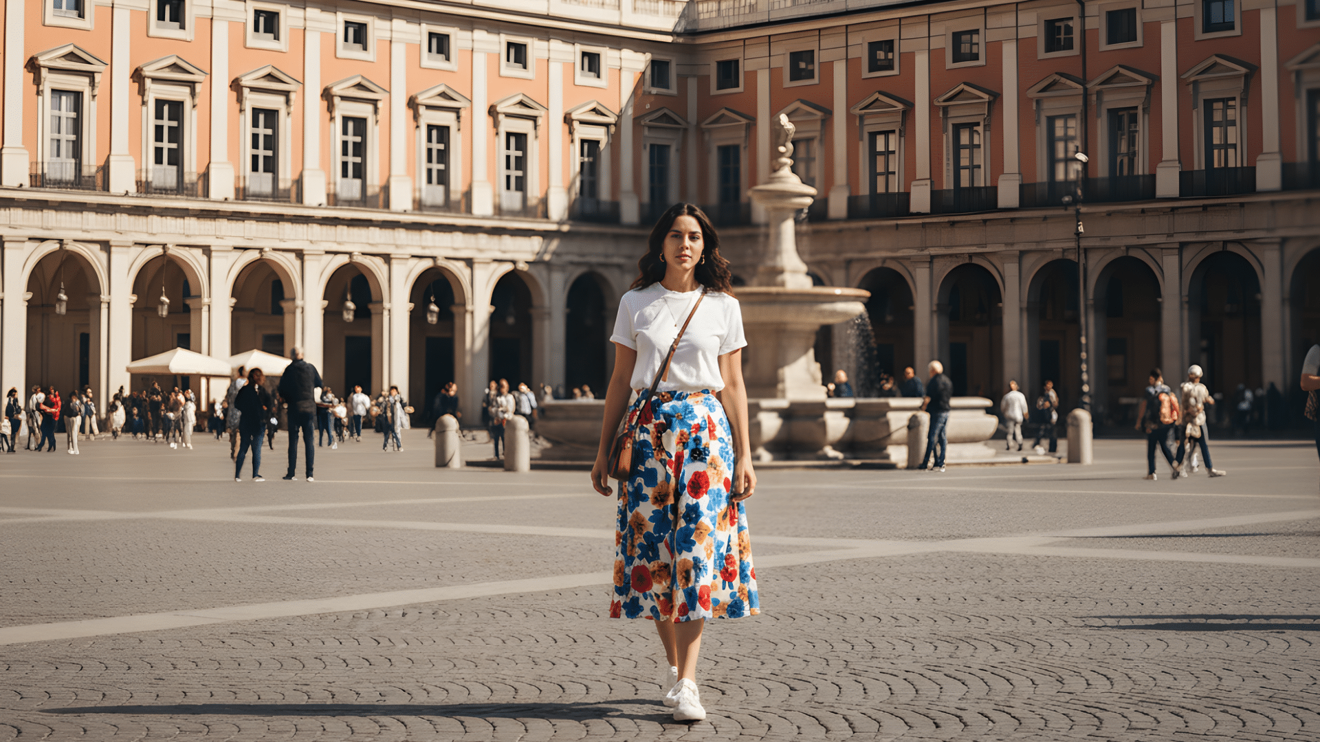 casual tee printed skirt
