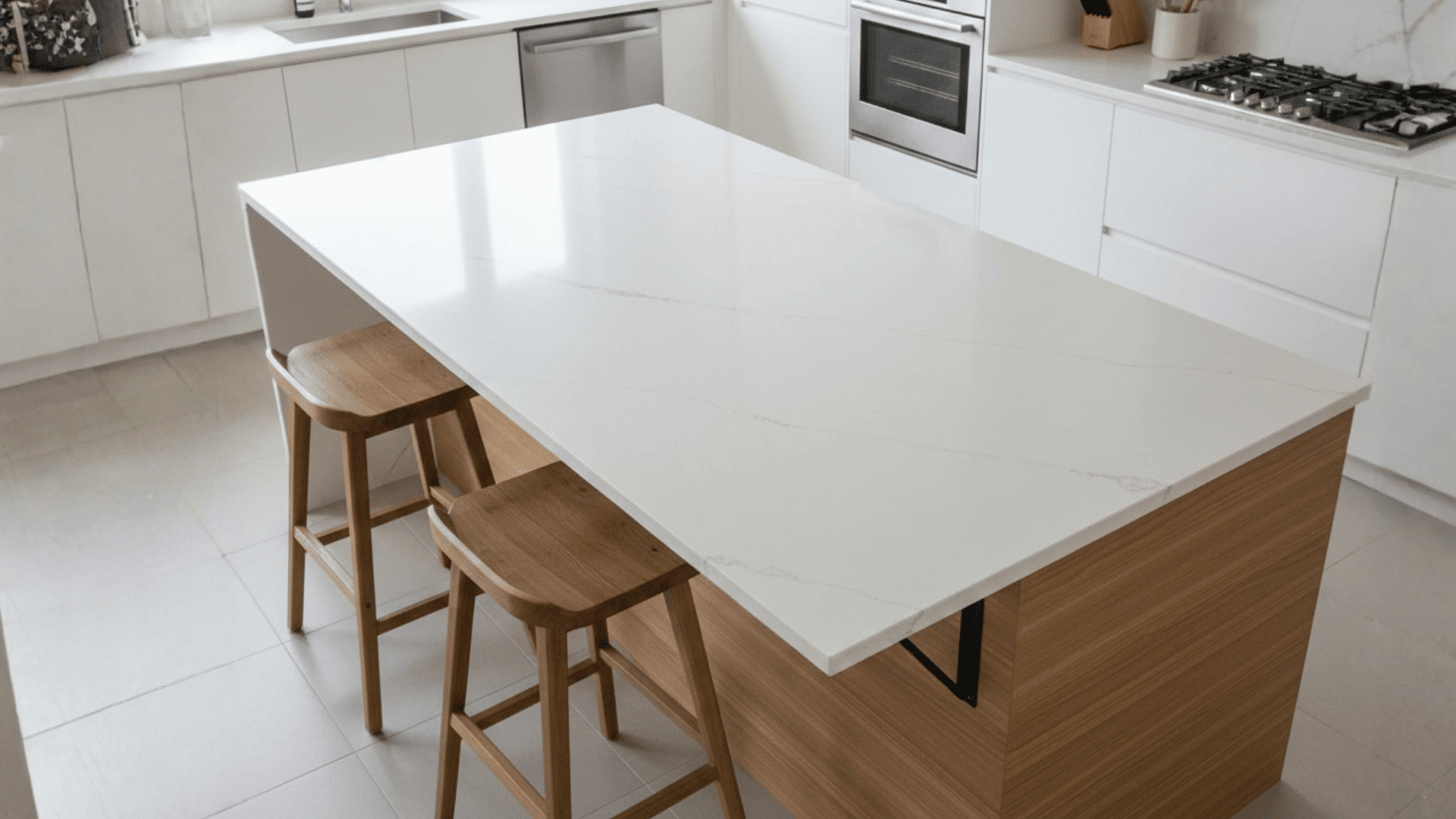 countertop material limits and island size
