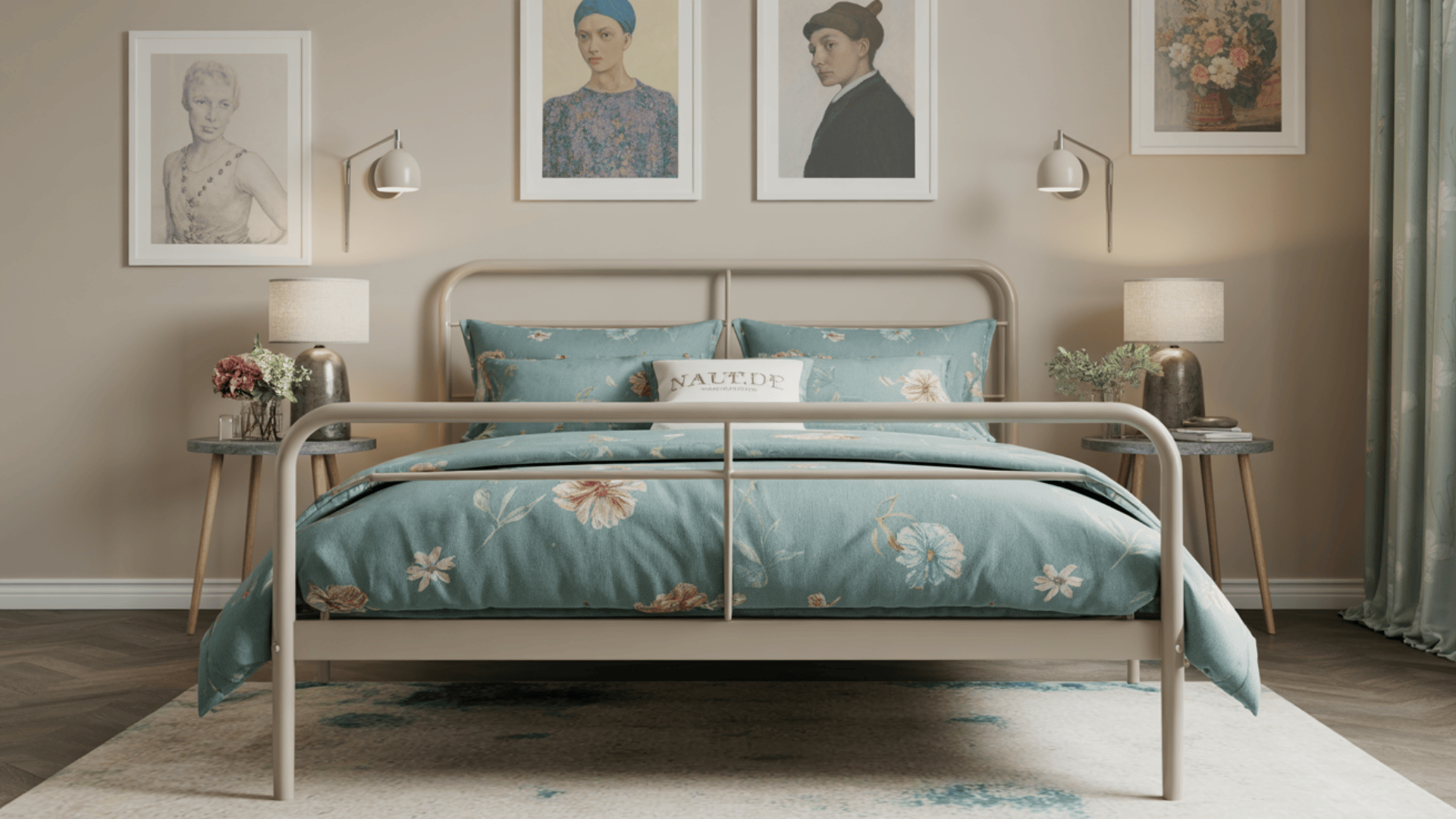 install a simple wood or metal bed frame
