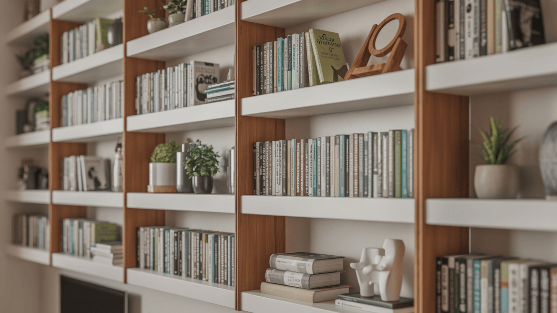 install a wall of bookshelves to create a cozy library