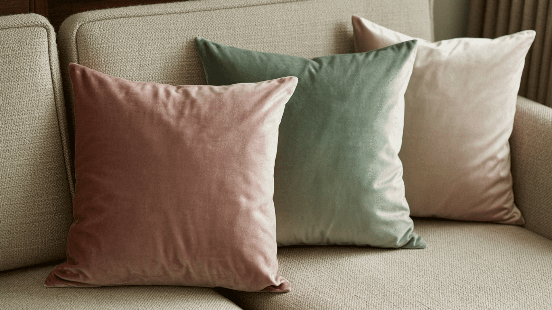 introduce velvet cushions for a luxurious feel