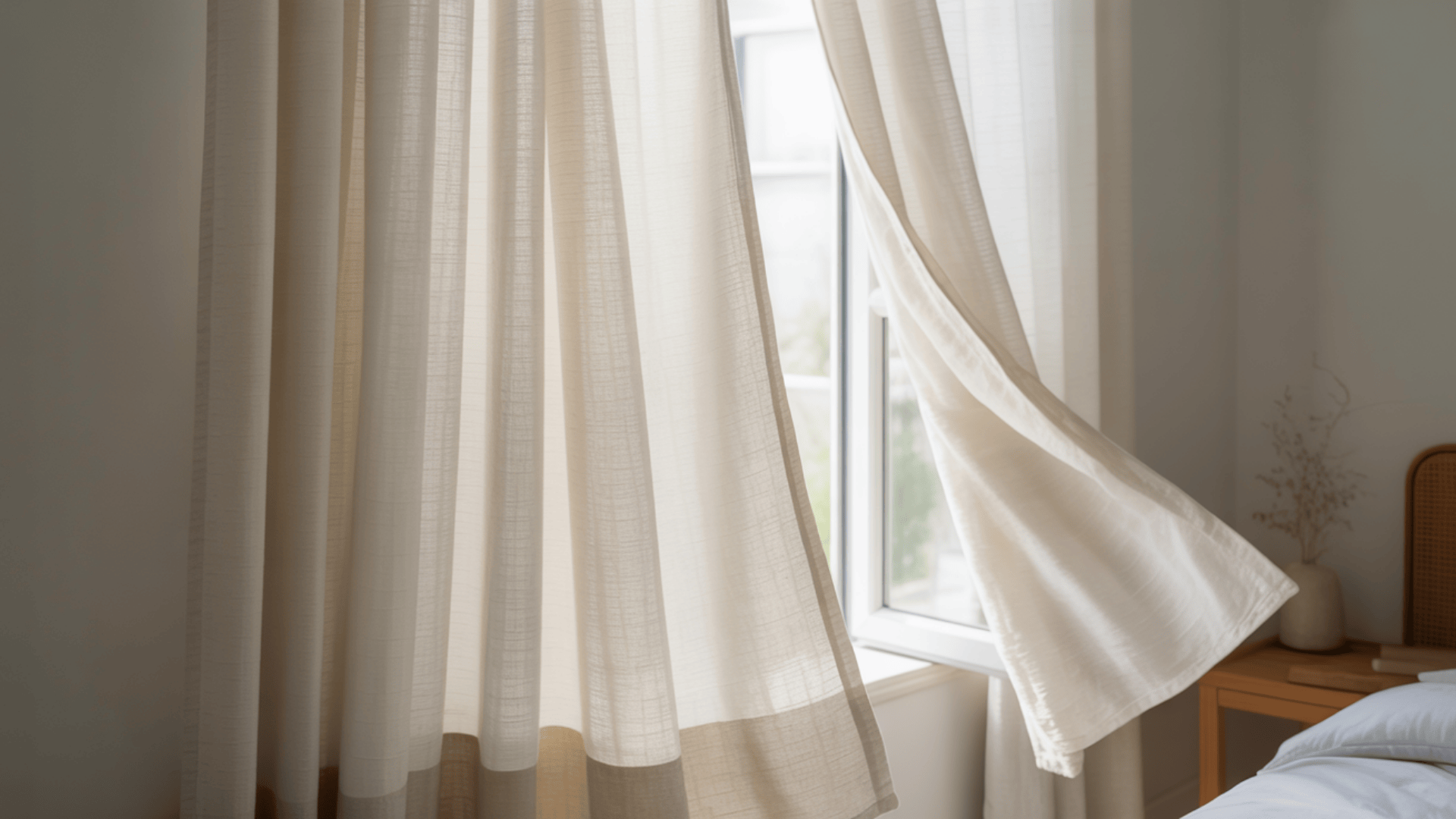 opt for linen or cotton curtains for natural light