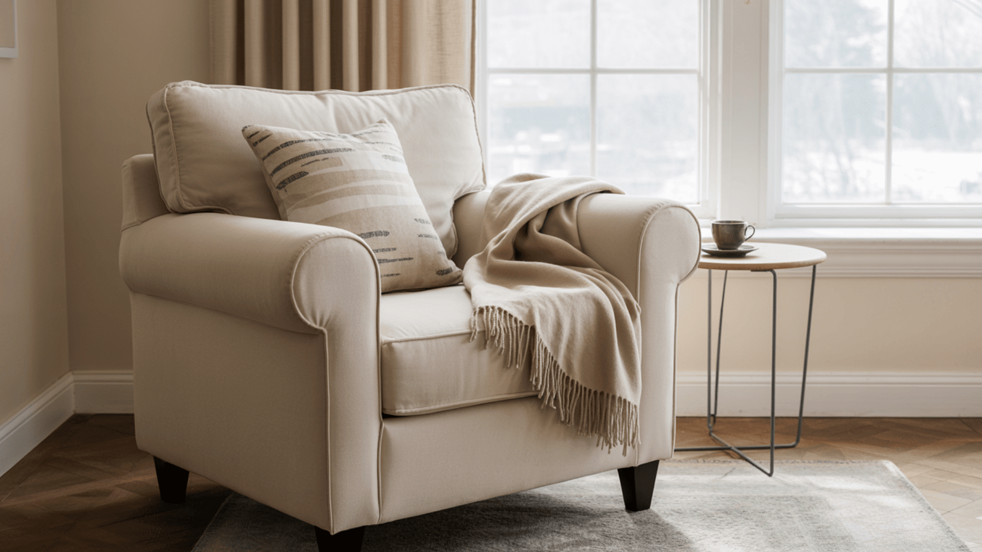 place a comfy armchair by the window for relaxation