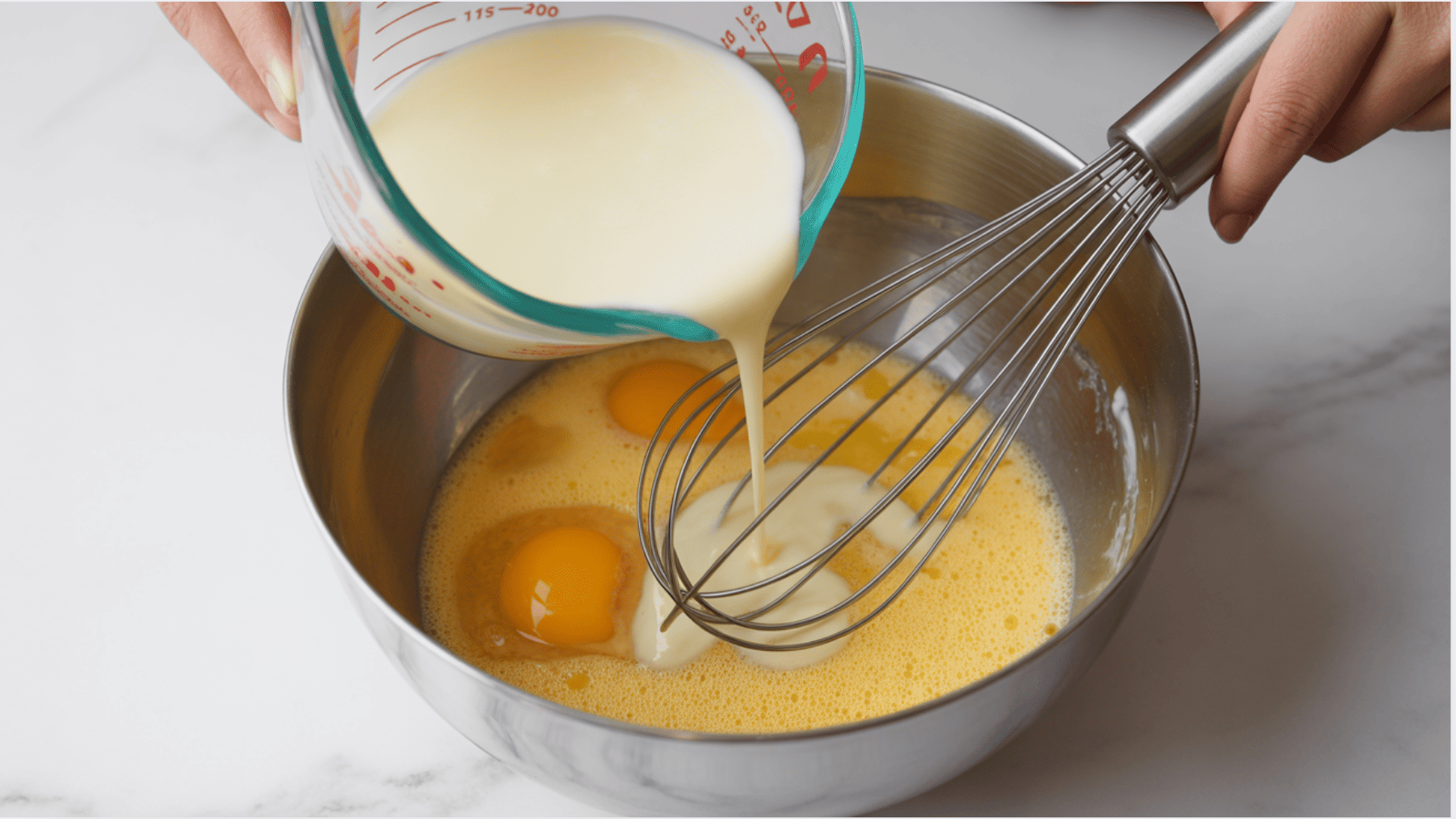 step 4 temper the eggs