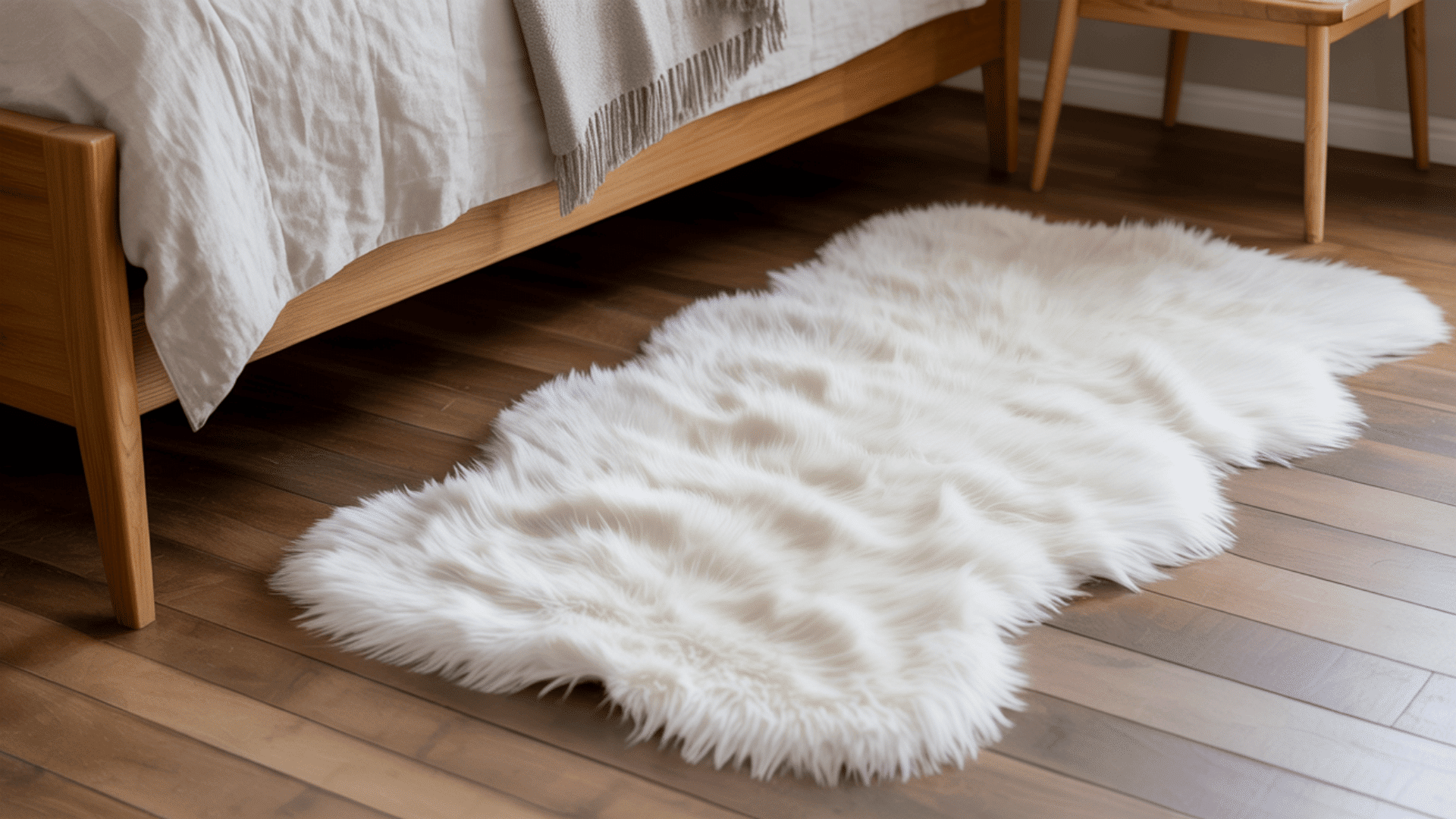 use a faux fur rug for softness underfoot