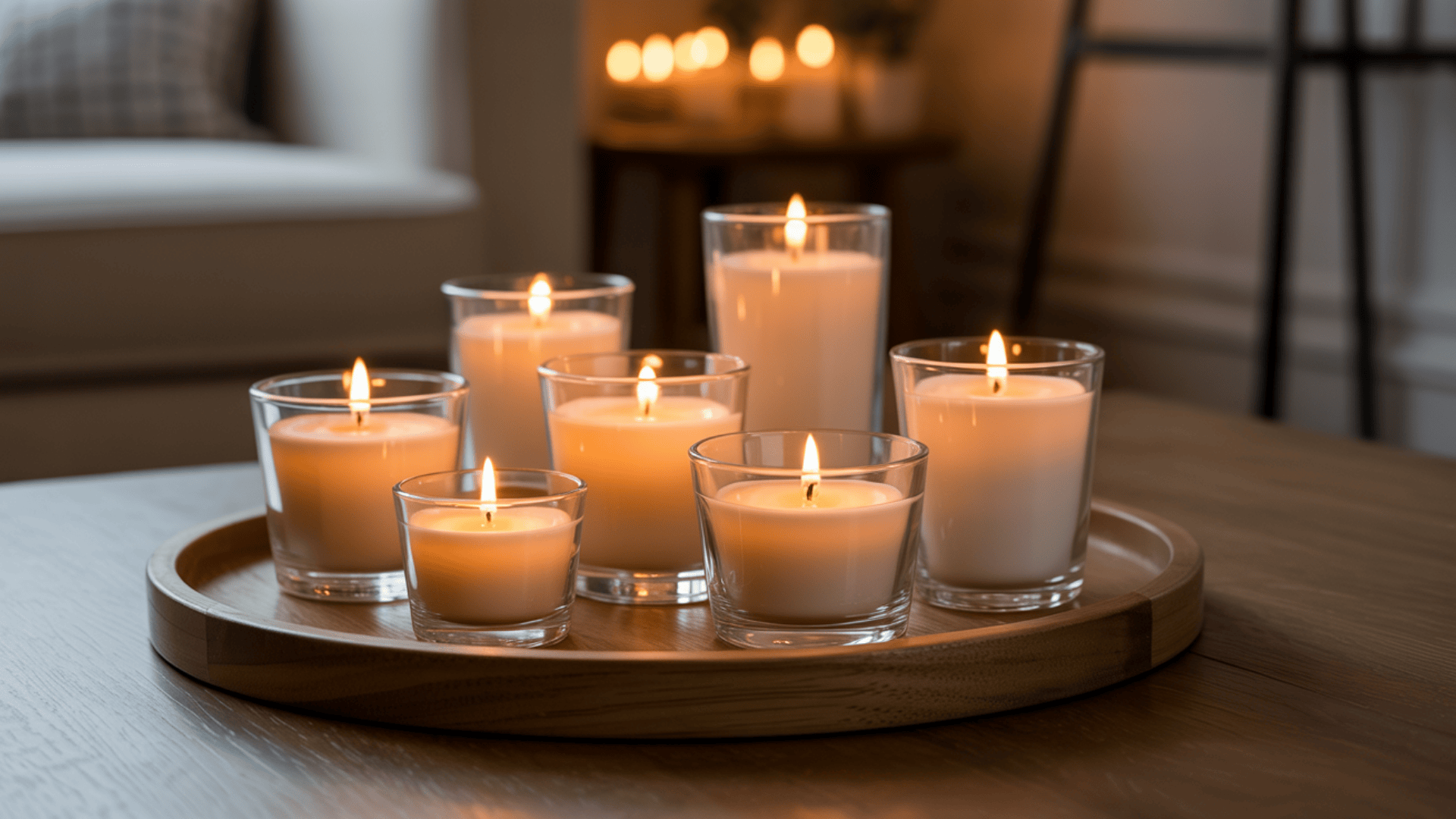 use candles to add a calming flickering light