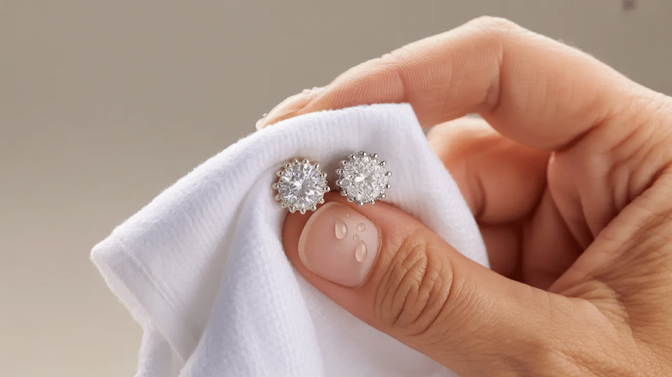 Rinse and Dry the Earrings