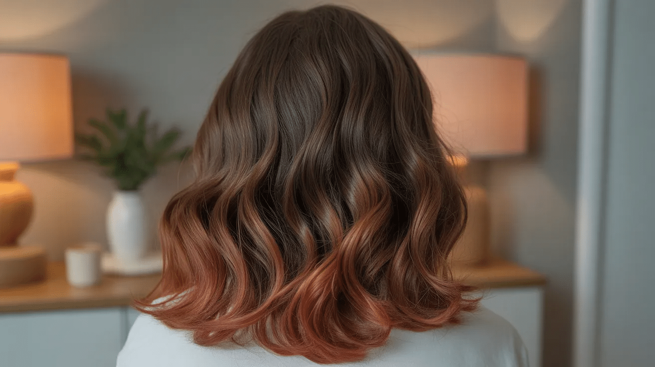 auburn toned partial highlights