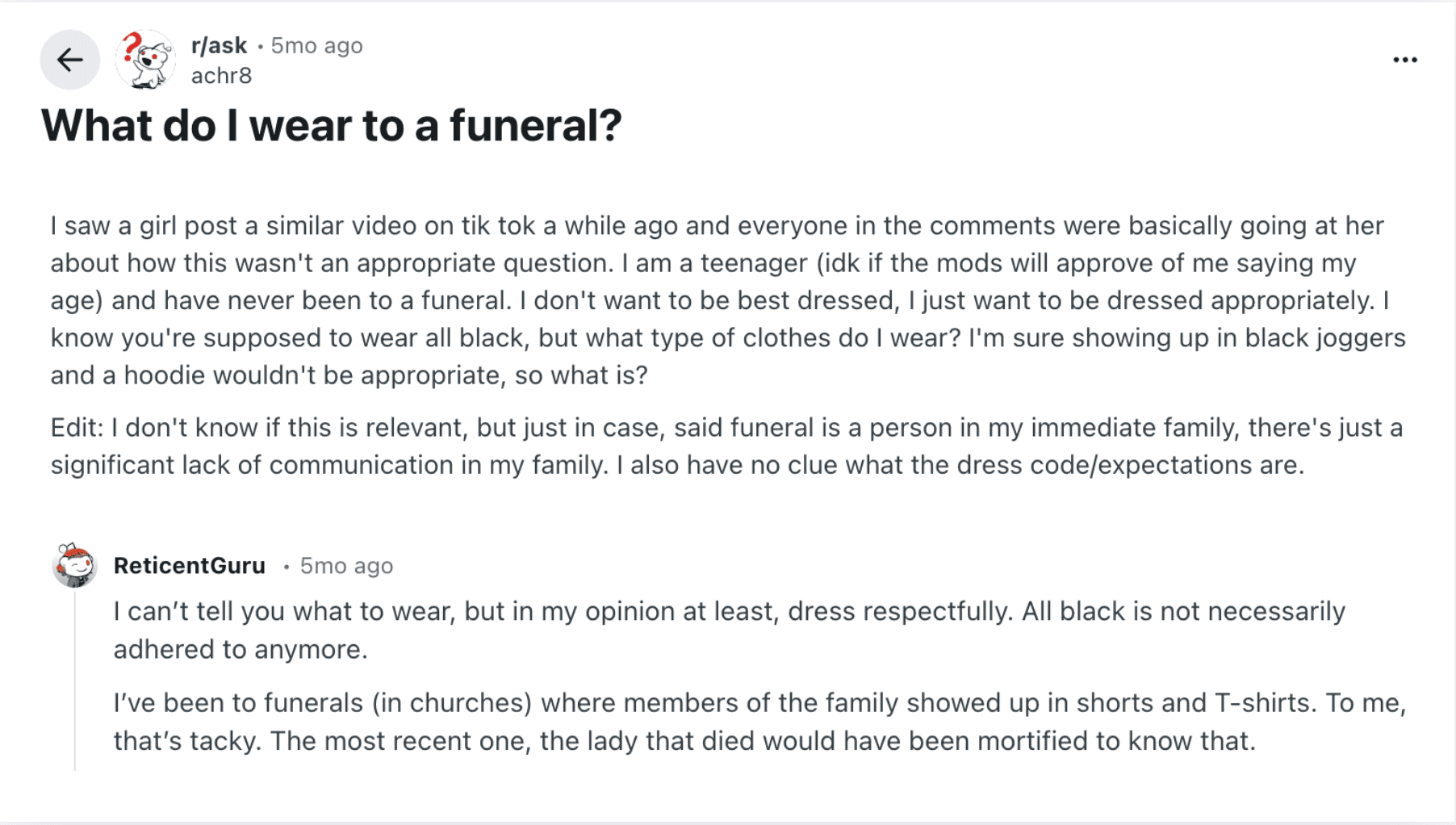 what people often share in community discussions