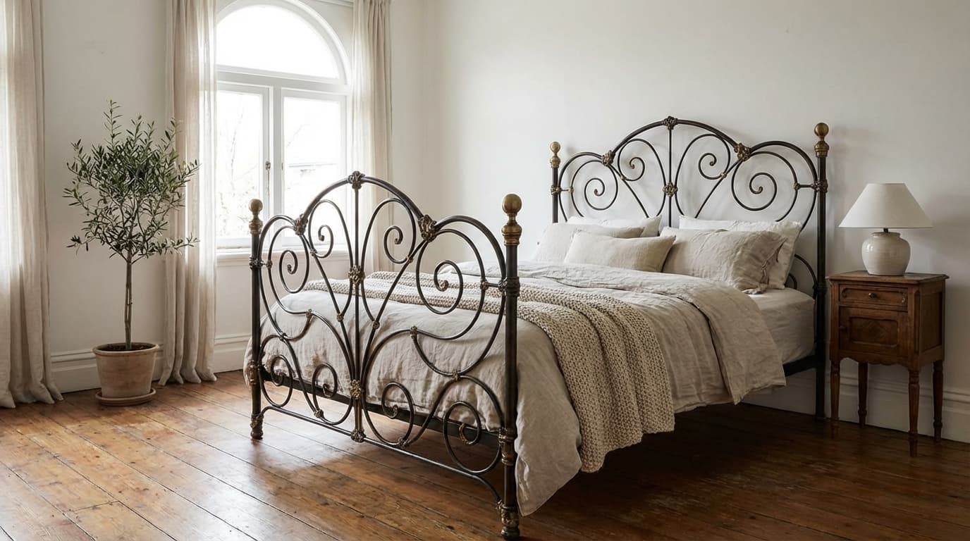 bold statement bed frame as the focal point of the room, adding character and personality