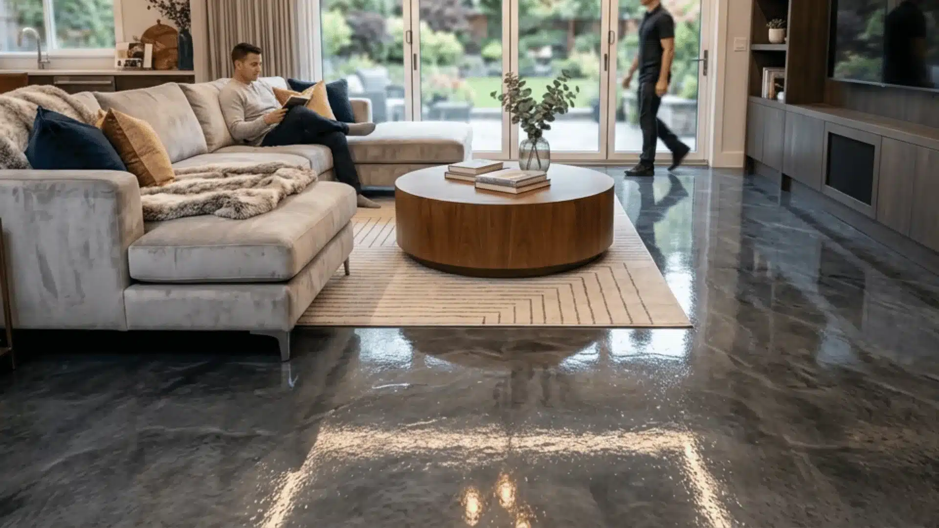 This durable, chemical-resistant coating is ideal for garages, warehouses, factories, commercial kitchens, and basements where an impermeable, heavy-duty surface is needed over concrete