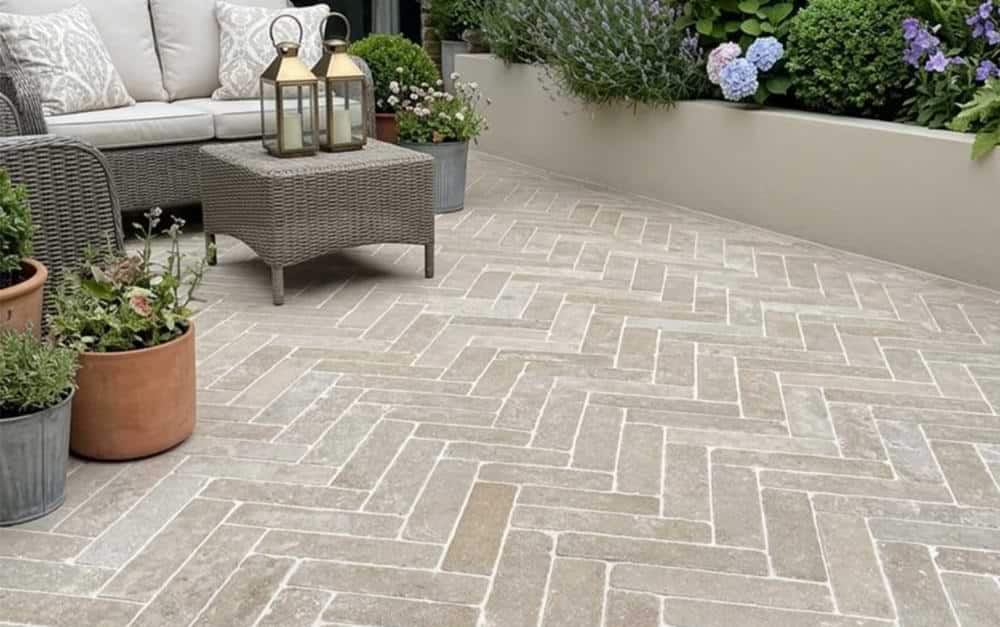 Oblong Slim Sett Outdoor Pavers for Courtyards