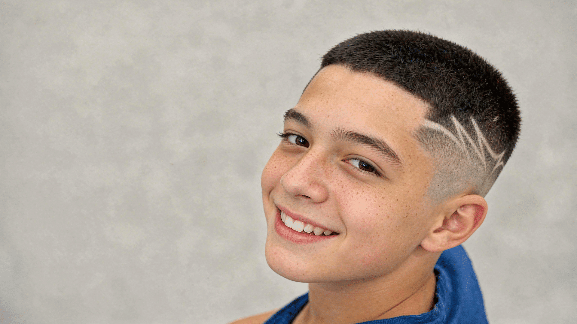 Buzz cut with design