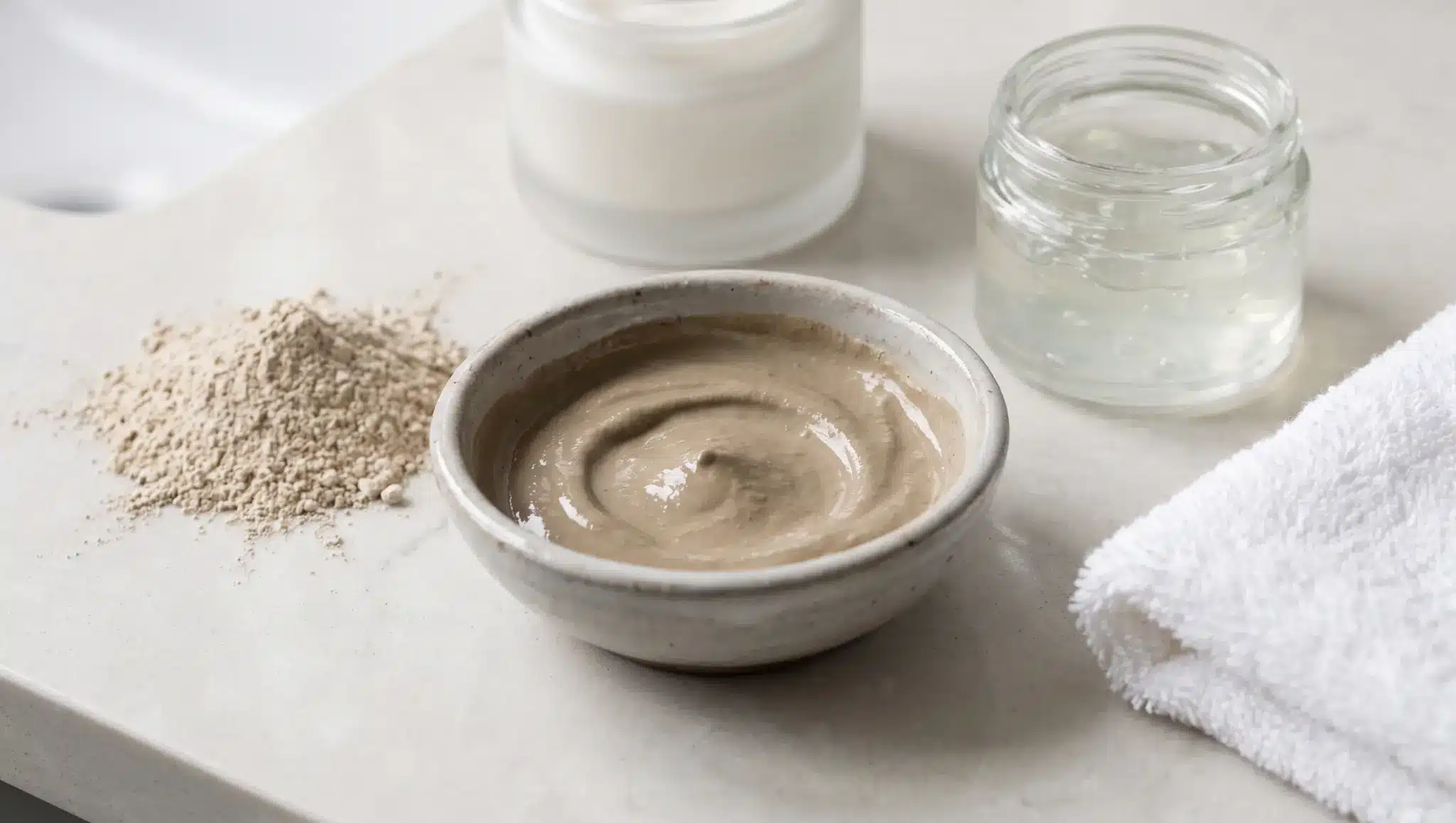clay natural exfoliant support mask with aloe and moisturizer for oily nose chin and forehead