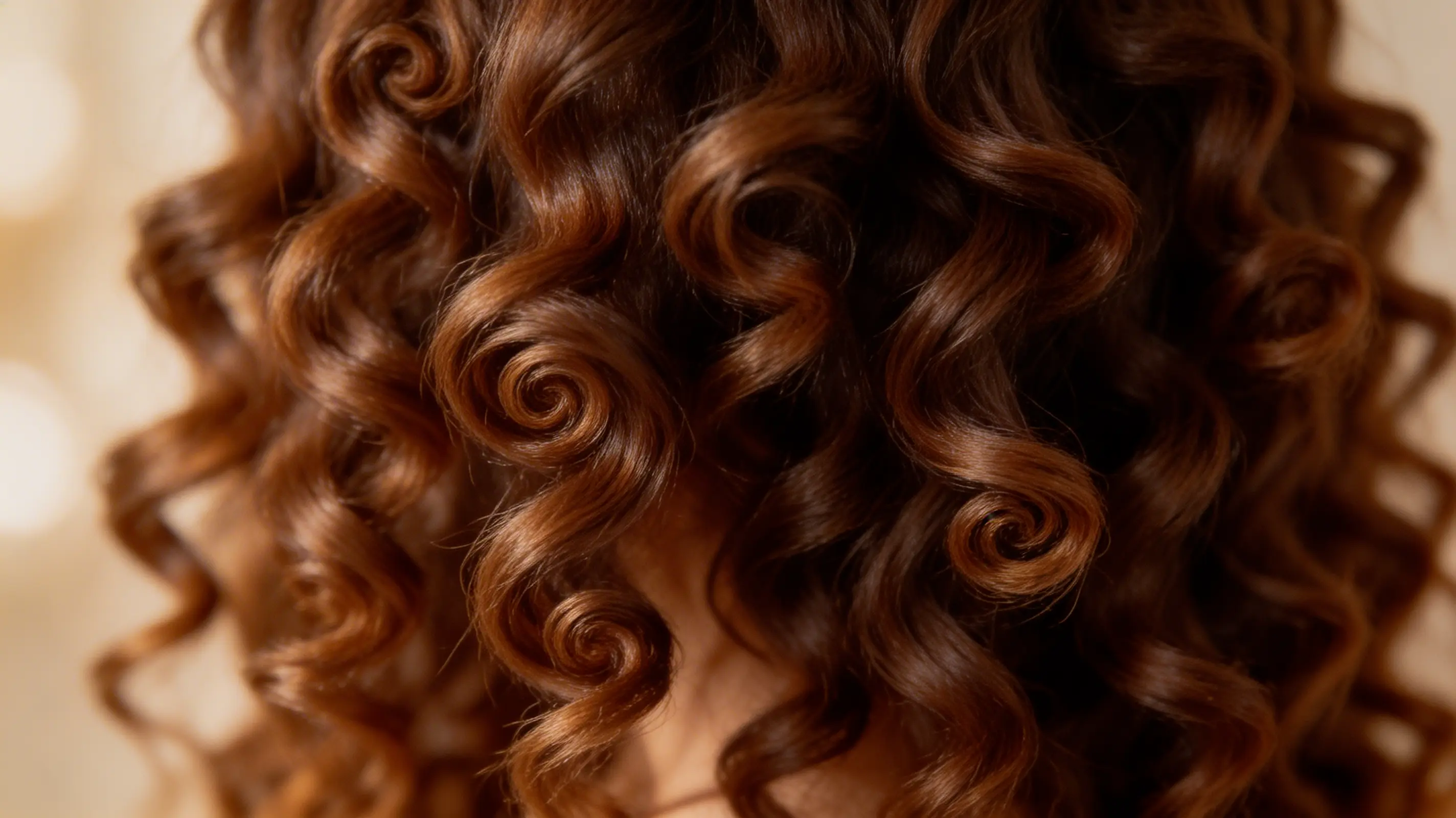 defined, bouncy curls with springy spirals or ringlets, giving a voluminous and lively look.
