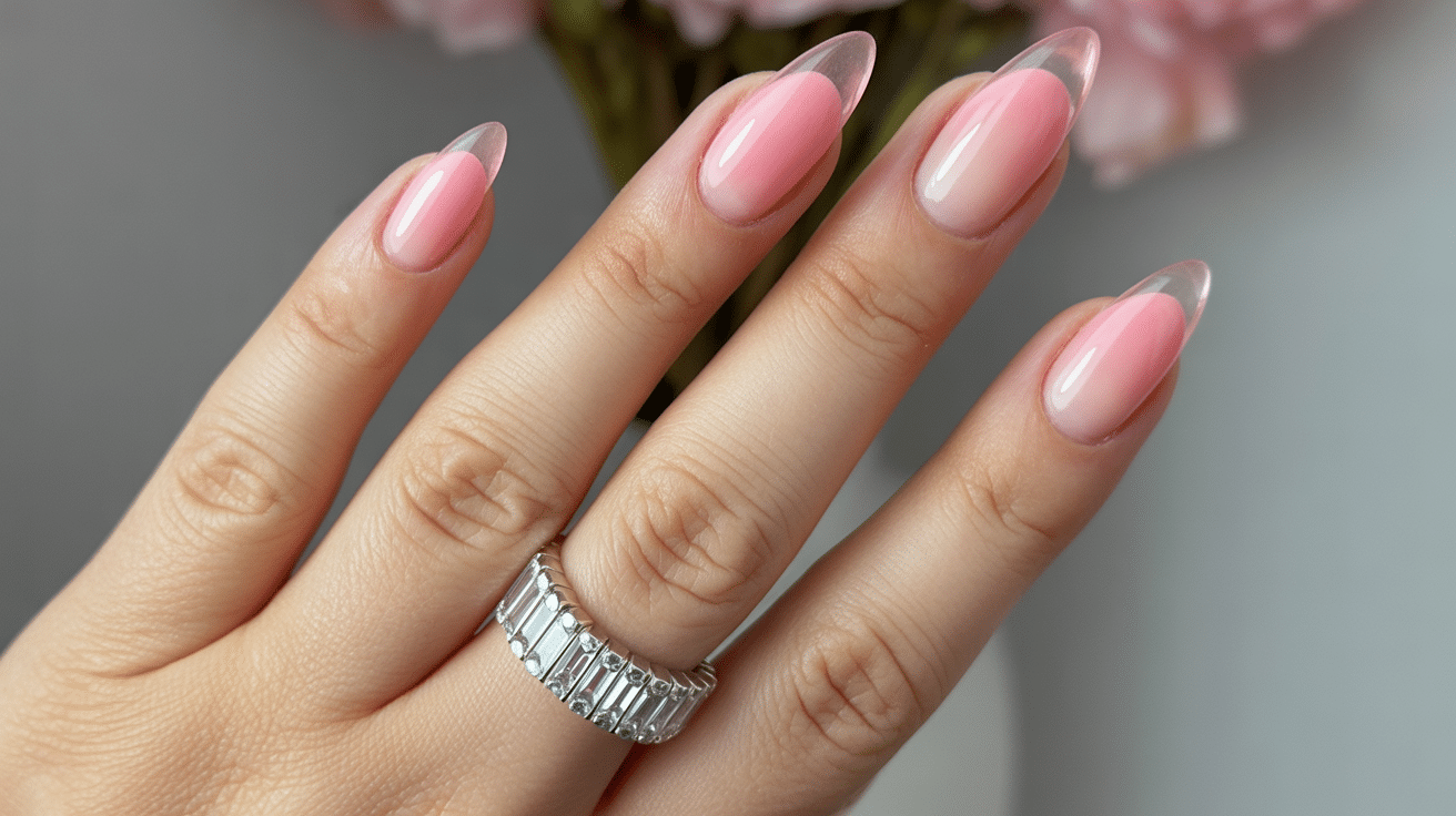 pink-and-clear-french-tips