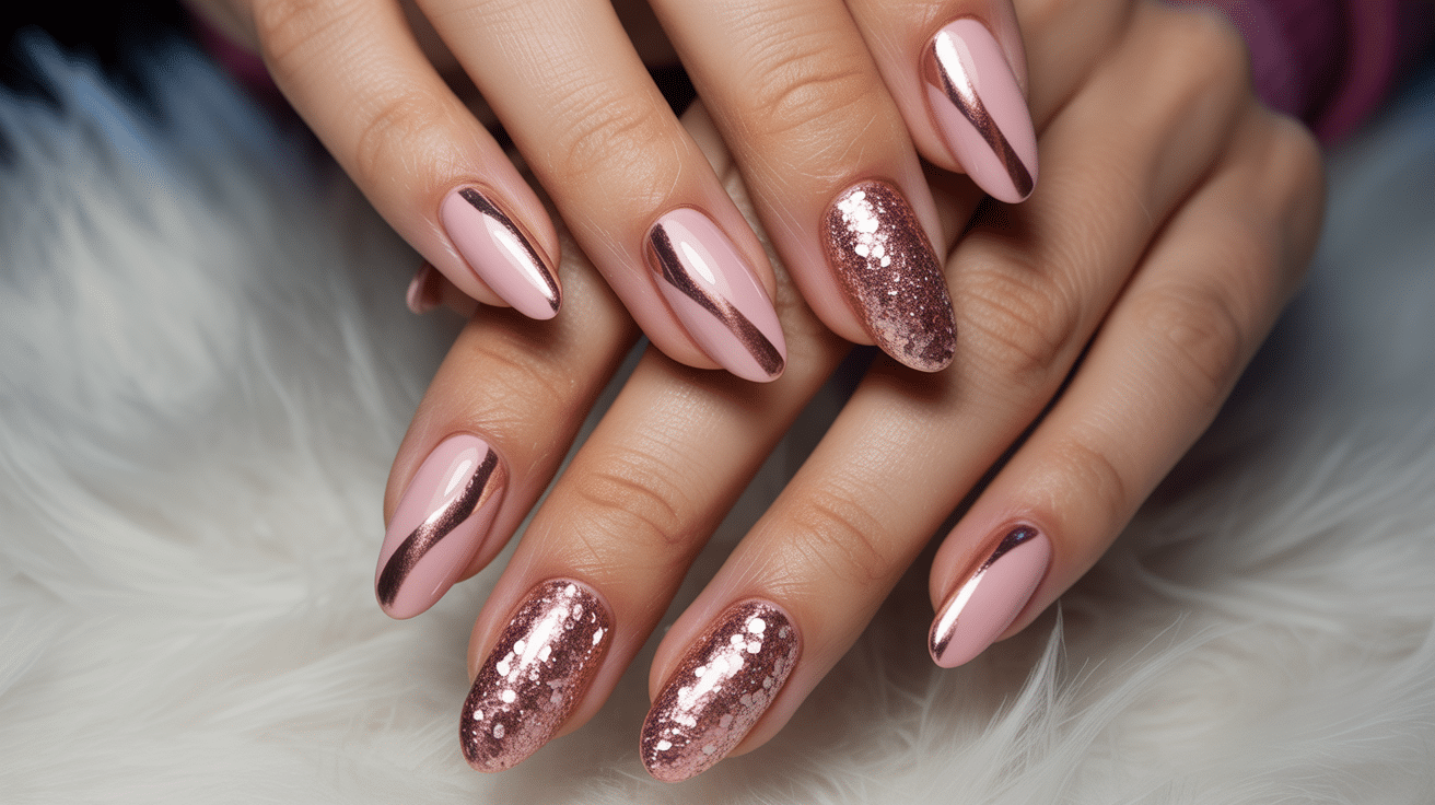 pink-and-rose-gold-nails