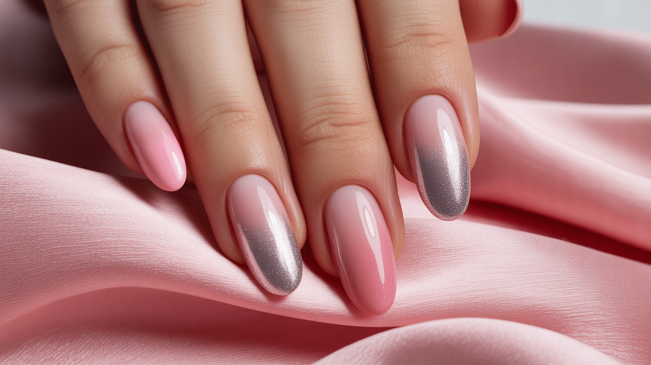 pink-and-silver-ombre-nails