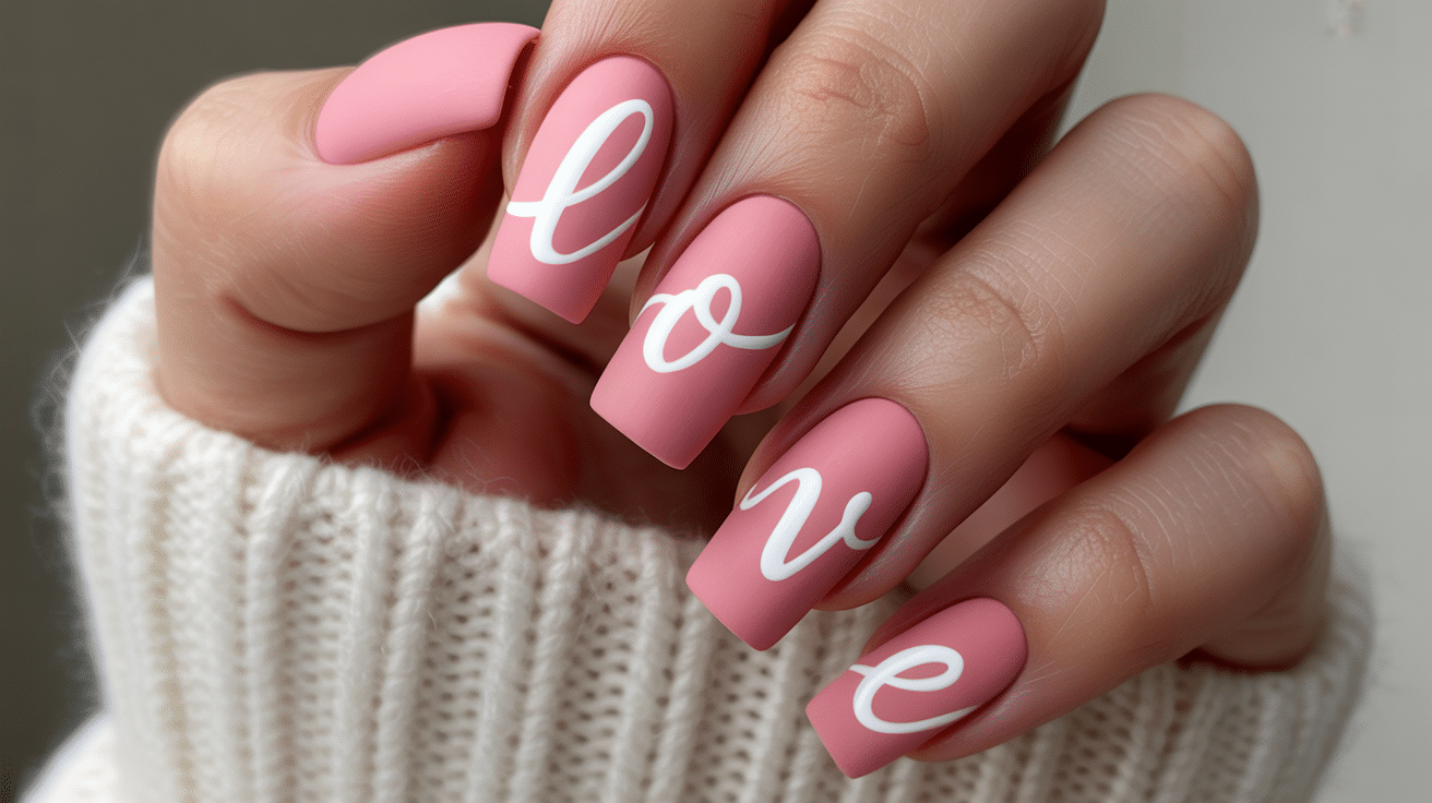 pink-nails-with-love-letter-designs