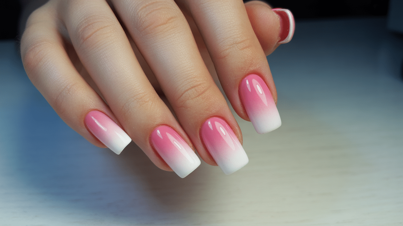 pink-ombre-with-white-tips