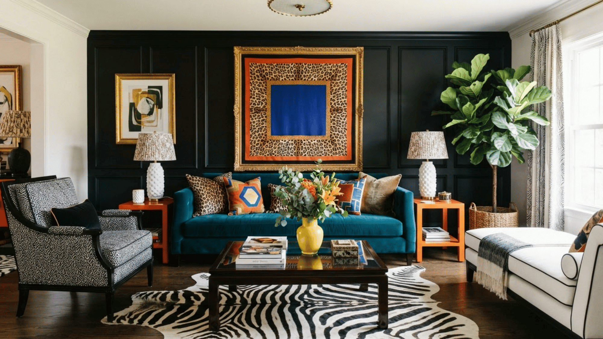 modern eclectic interior with mixed styles layered textures and unique contemporary decor elements