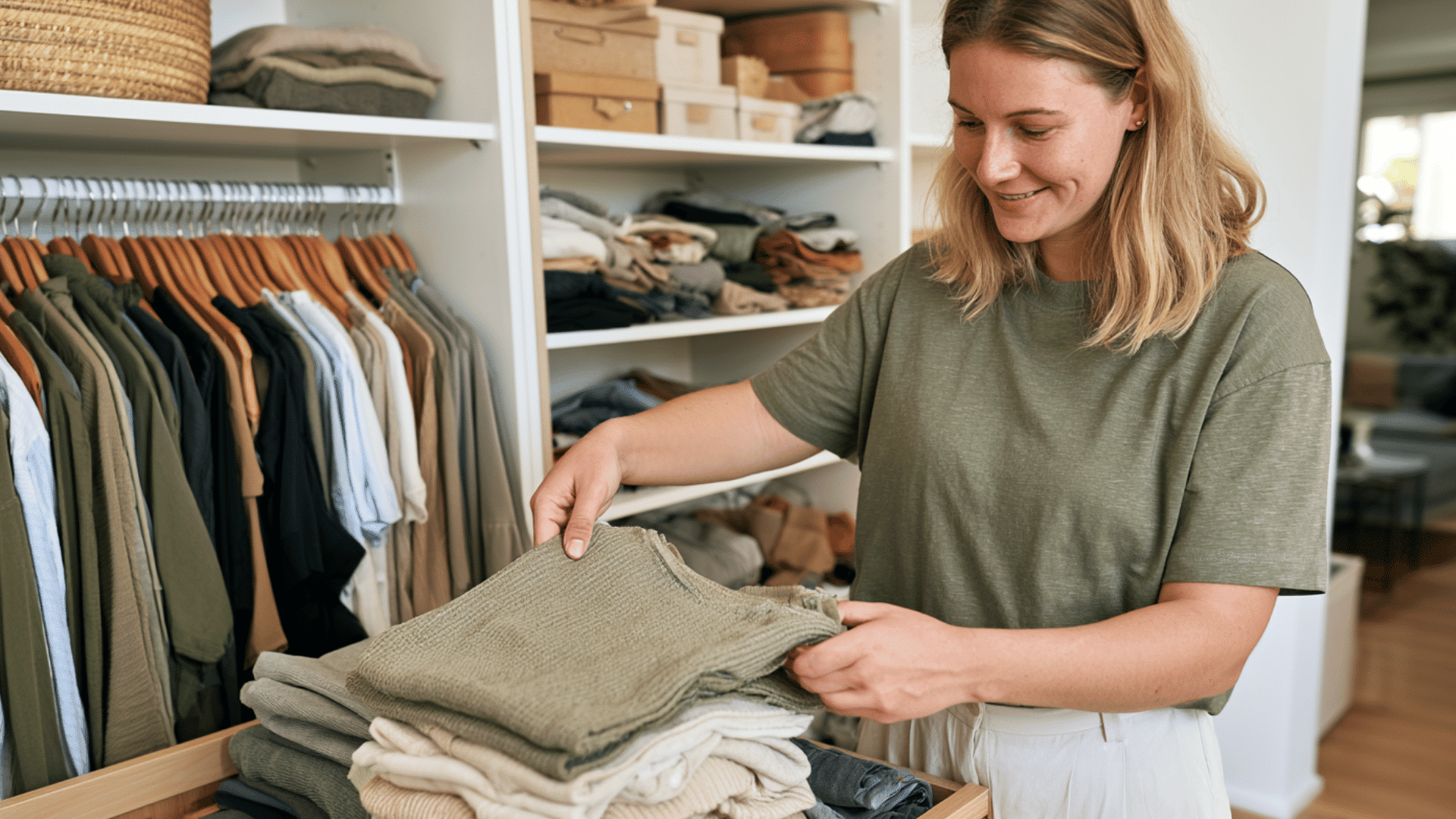 maintaining an organized master closet space