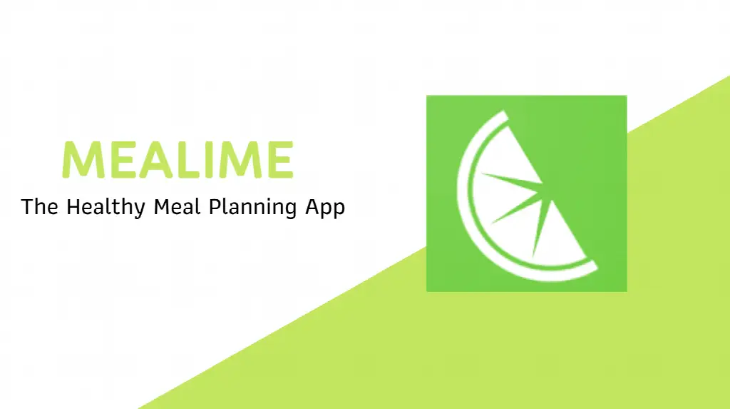 Green and white meal planning app logo with lime slice design on light green background