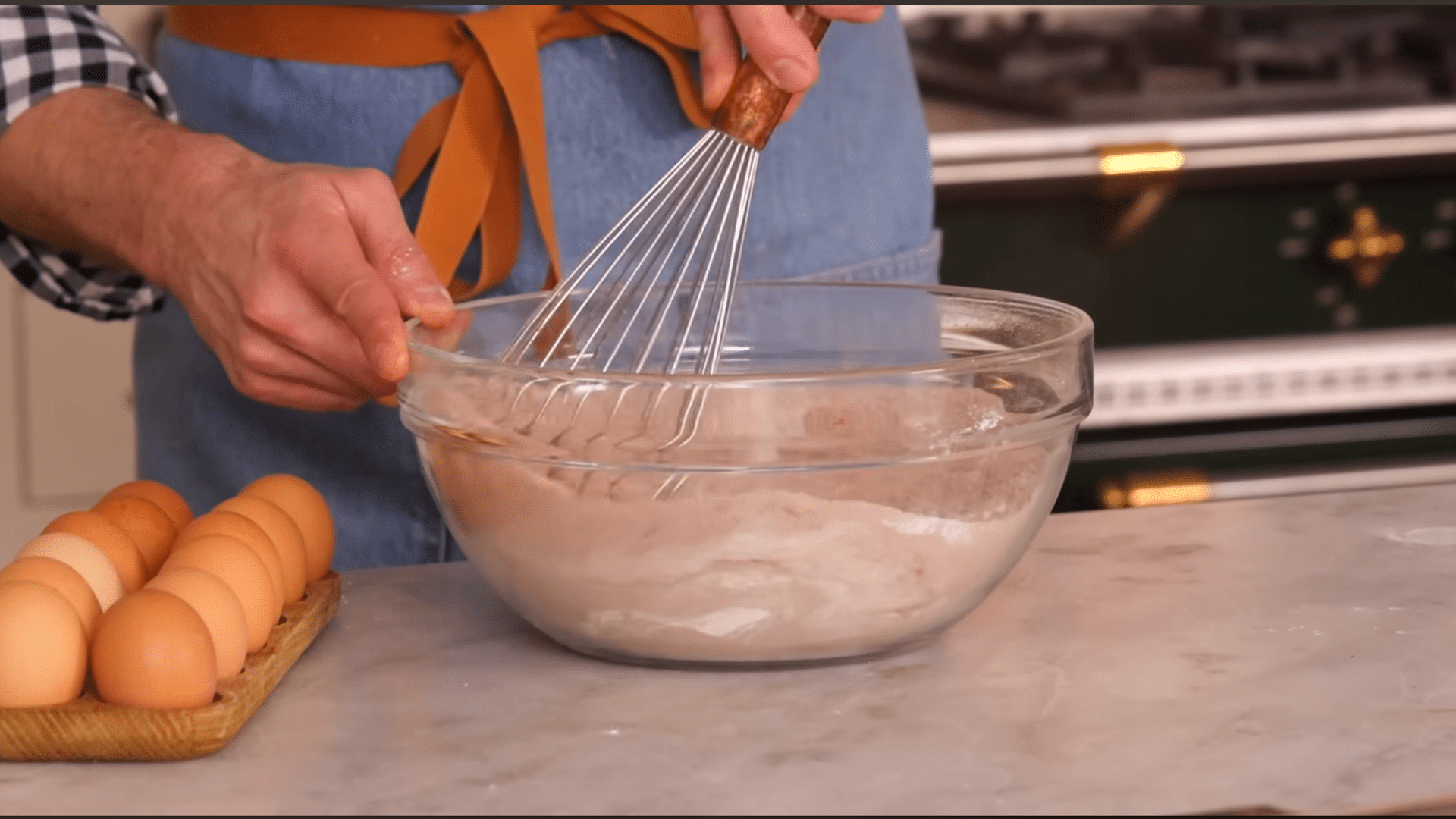 mixing buttermilk and sour cream to create a soft tender chocolate cake texture