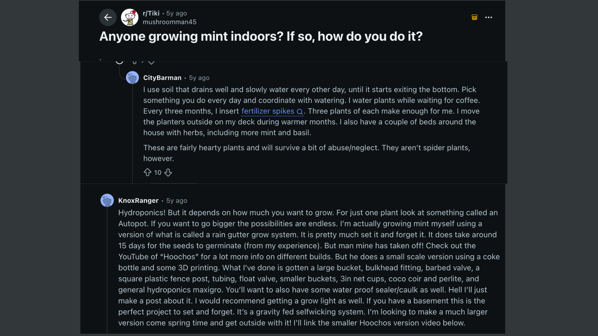 reddit gardeners sharing practical tips for growing mint indoors with bright light moist soil and separate pots